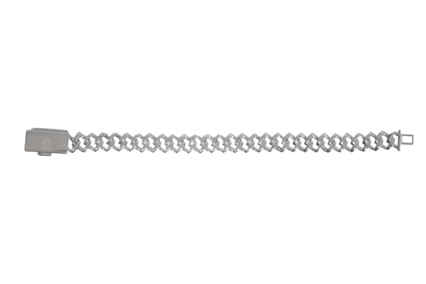 Prong Cuban link bracelet 12mm- Moissanite