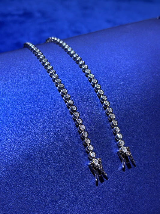 Tennis Bracelet Bezel Setting- Moissanite