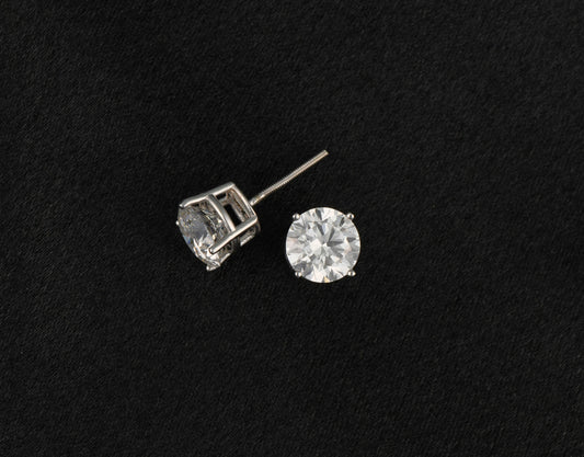 Stud Earrings 6.5mm- Moissanite