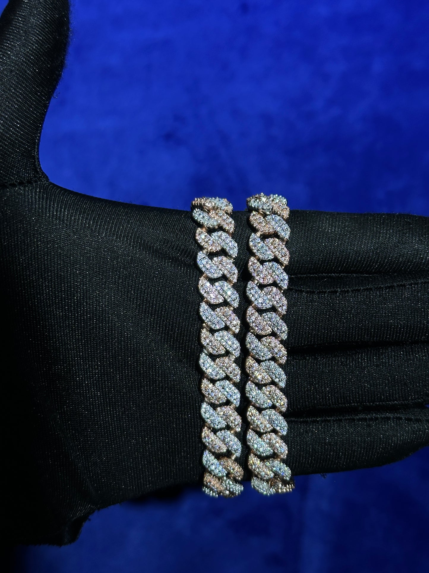 Cuban Bracelet Halo Setting 10mm- Moissanite