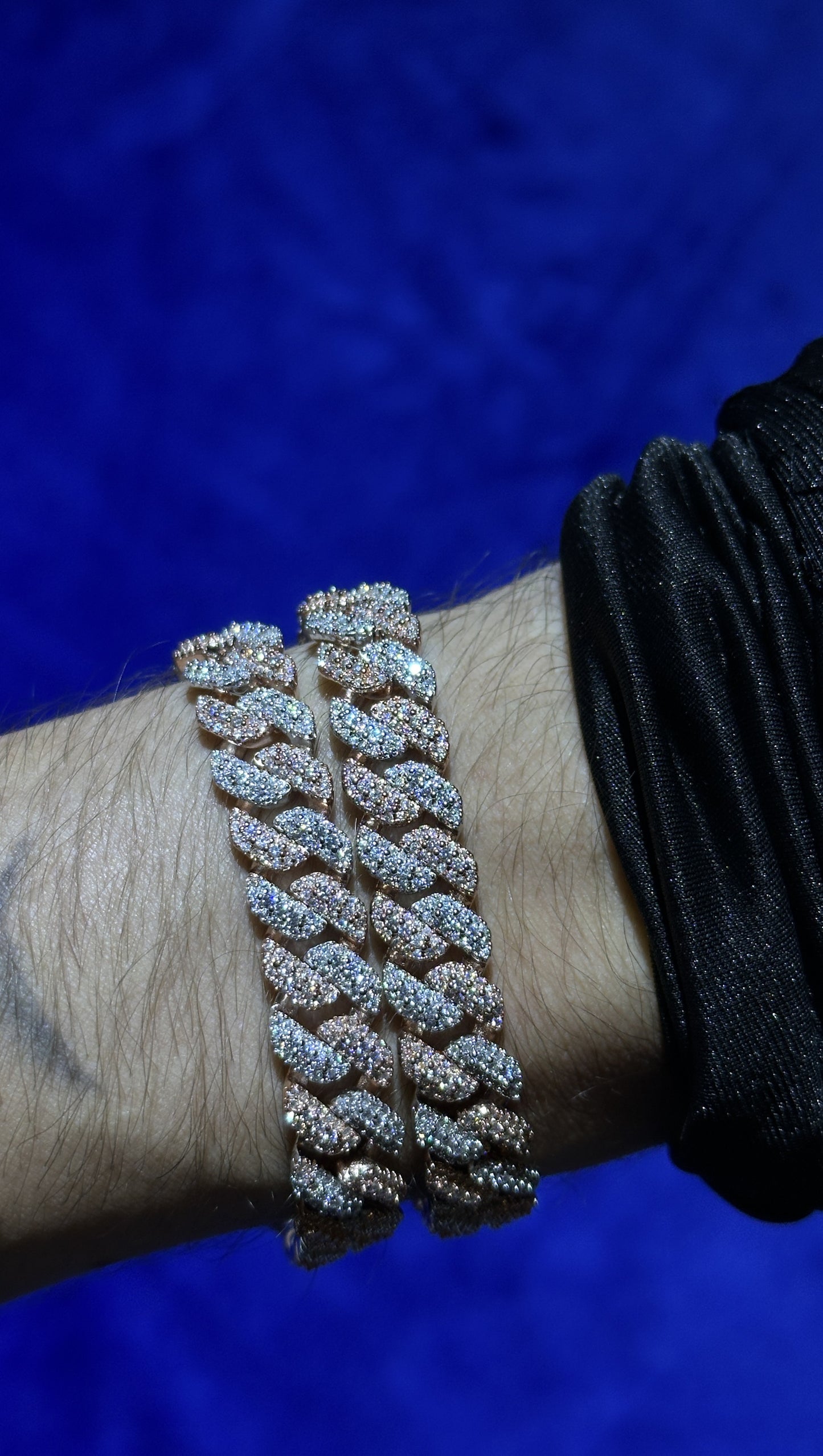 Cuban Bracelet Halo Setting 10mm- Moissanite