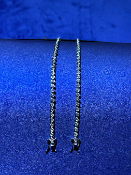 Tennis Bracelet Bezel Setting- Moissanite