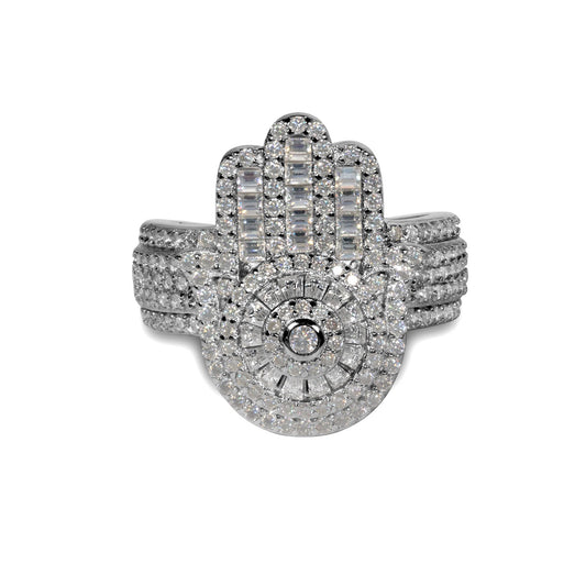 Hamsa Ring- Moissanite