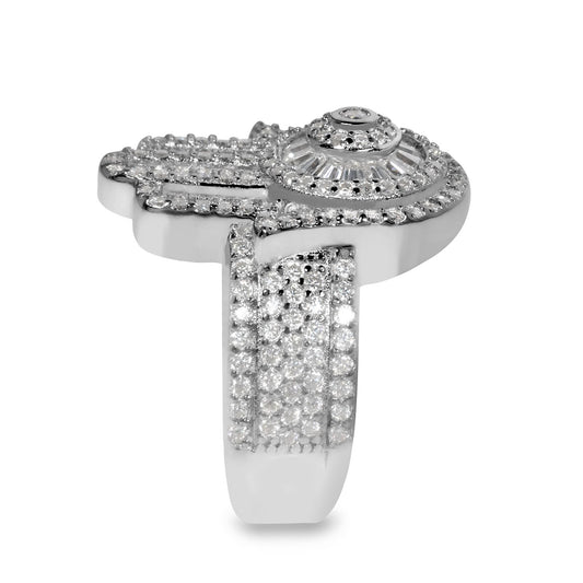 Hamsa Ring- Moissanite