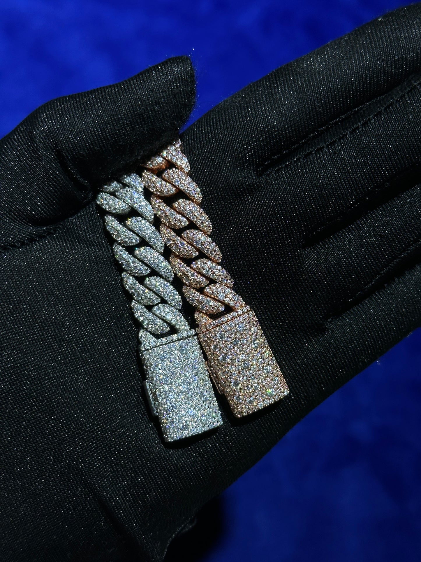 Mosaic Setting Cuban Bracelet 12mm- Moissanite