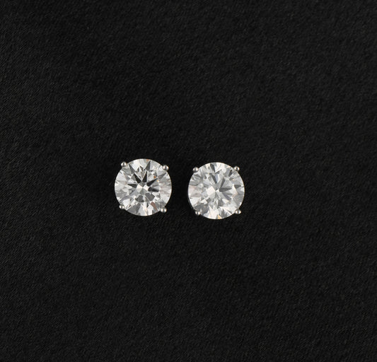 Stud Earrings 6.5mm- Moissanite